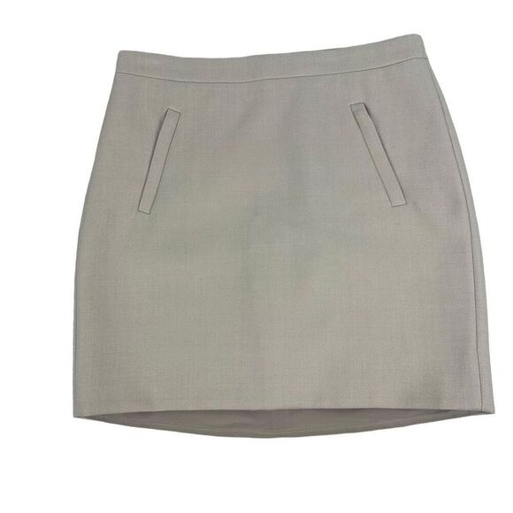 J. Crew Women's Wool Zip Pocket Mini Skirt Size 0 - Picture 1 of 7